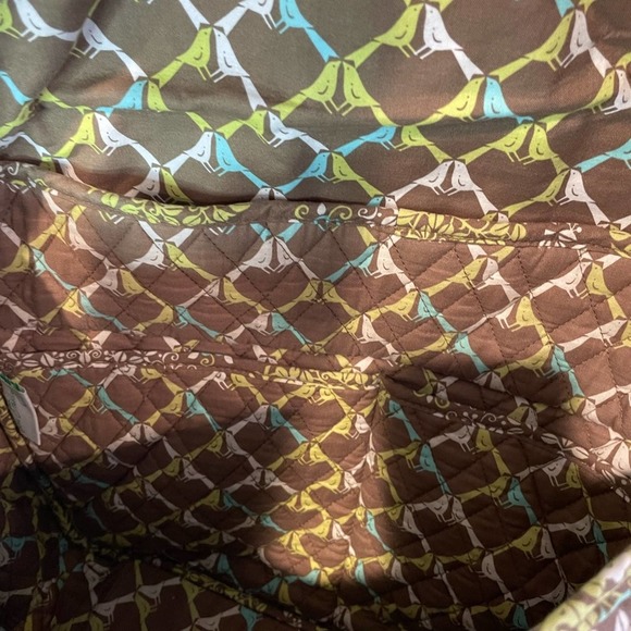 Vera Bradley Vintage handbag Sittin in a tree pattern large satchel Preowned - Picture 6 of 9